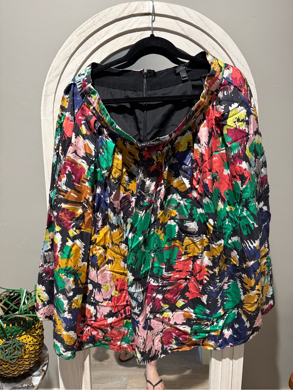J Crew Colorful Abstract Print Jacket - Bold Multi-Color Size 14